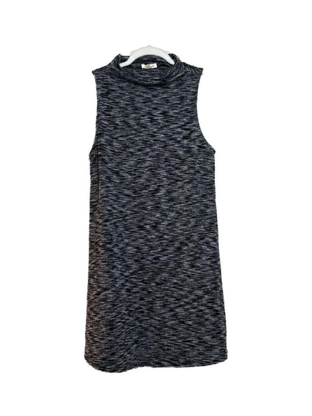 M Silence + Noise Mock Neck Sleeveless Heathered Knit Shift Dress